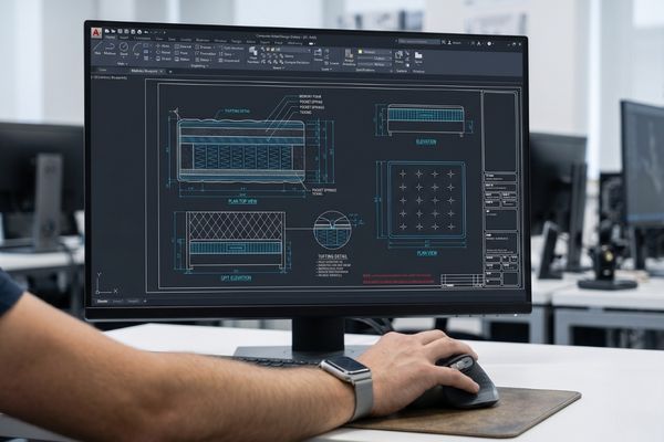 Technical blueprint drafting