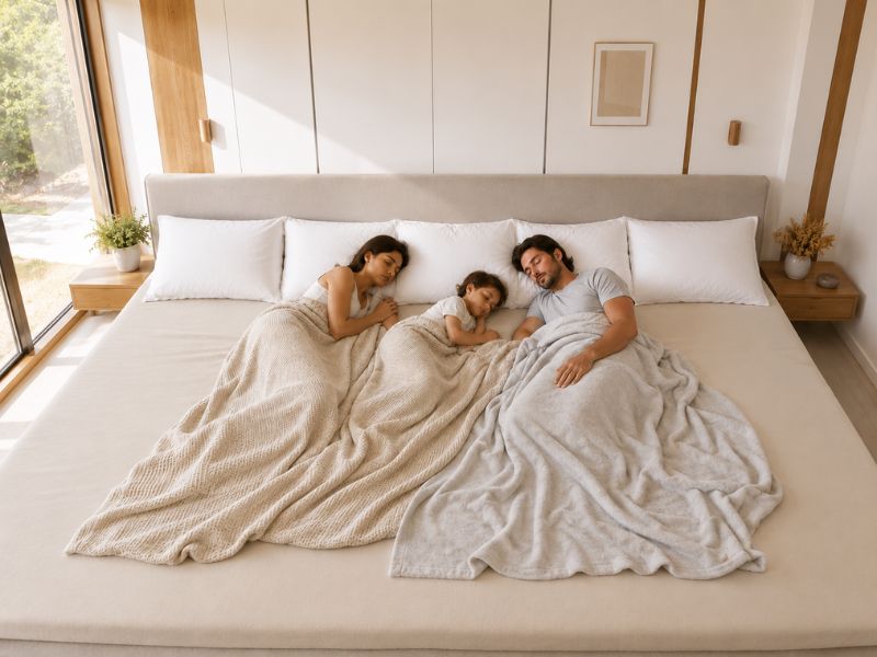 Family bed co-sleeping bedding